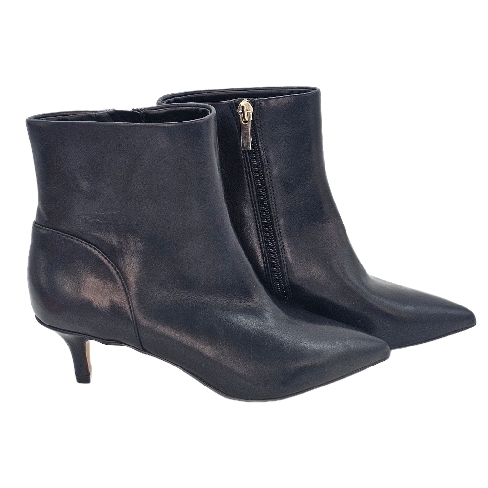 Nordstrom Rack RK Patrice Booties Black Faux Leather Women's Size 5.5